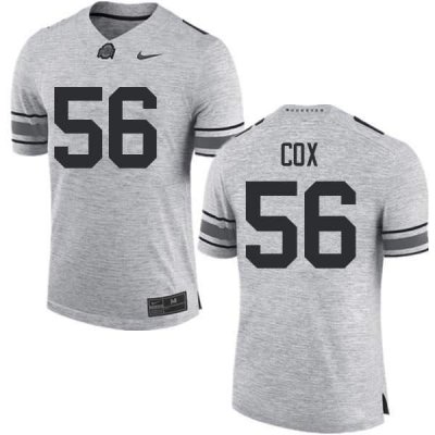 Men's Ohio State Buckeyes #56 Aaron Cox Gray Nike NCAA College Football Jersey Original AOV6544UQ